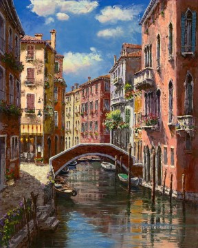 Venecia moderna Painting - Tarde en el Canal